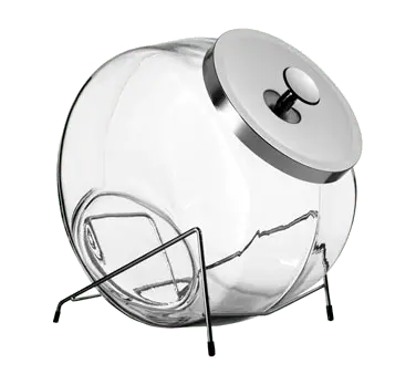 1/2-Gallon Glass Candy Jar – Classic Penny Design With Chrome Lid | Denson Cfe 1