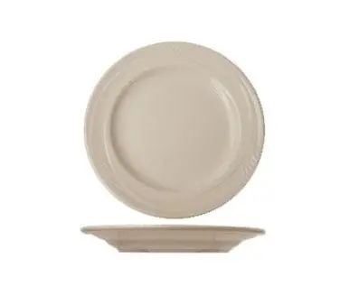 12-Inch Embossed Ceramic Dinner Plate – Glazed & Polished Finish 1