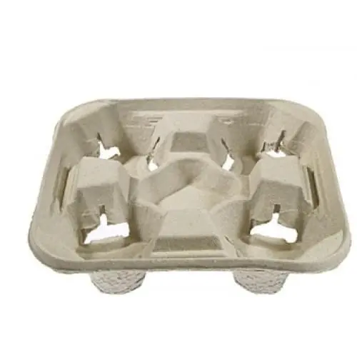 21310 Four-Cup Beverage Carry-Out Trays – 360 Per Case, Disposable 1
