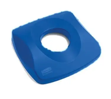 23-Gallon Blue Square Recycling Bin – Rubbermaid® Untouchable™ Series | Denson Cfe 1