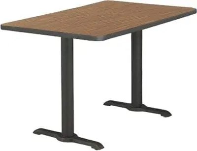 24" X 60" Commercial Cafe Table – Laminate Top With Black Bi-Point Base 1