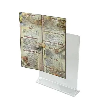 8" X 11" Acrylic Tabletop Sign Stand – Adjustable Desktop Display Holder – Winco Atch-811 | Denson Cfe 1