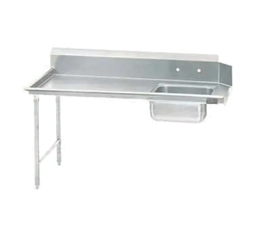 Advance Tabco Dts-S70-72L 72-Inch Left-Hand Stainless Steel Soil Dishtable With 10.5" Backsplash 1