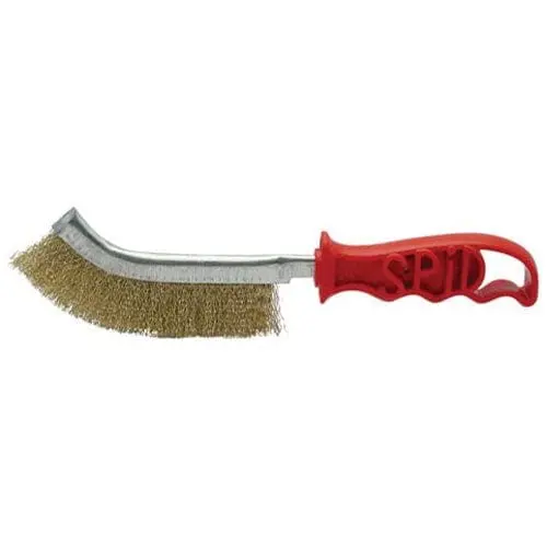 Allpoints 18-3329 Heavy-Duty Panini Grill Brush – Brass Bristles & Heat-Resistant Handle 1