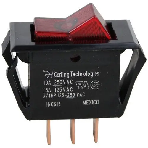 Allpoints 421218 Illuminated On/Off 3-Terminal Rocker Switch 1