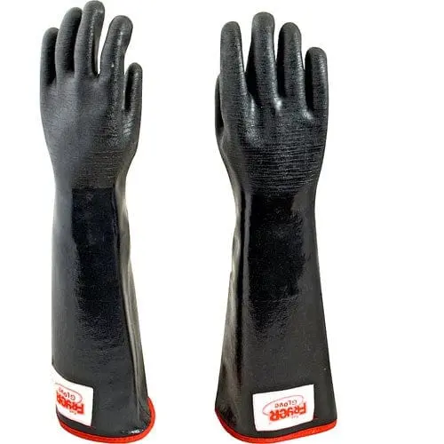 Allpoints 8011150 Black Oven Mitt With Red Stripe – Bacon Series 1