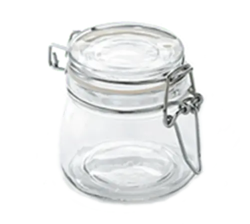 American Metalcraft 5 Oz Clear Mini Apothecary Jar With Hinged Lid | Denson Cfe 1