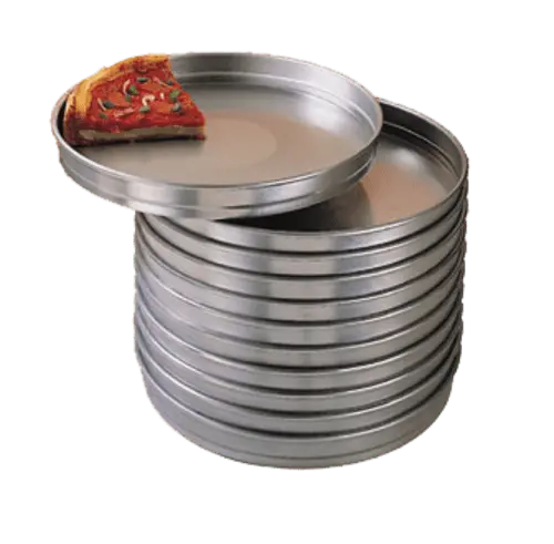 American Metalcraft Ha5115 15" Aluminum Pizza Pan – 1.5" Deep, Self-Stacking | Denson Cfe 1