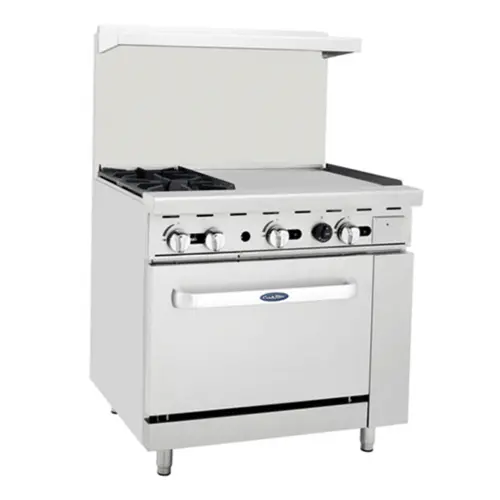 Atosa Agr-2B24Gr-Ng Cookrite Dual-Burner Gas Range – 36" Wide, Natural Gas 1
