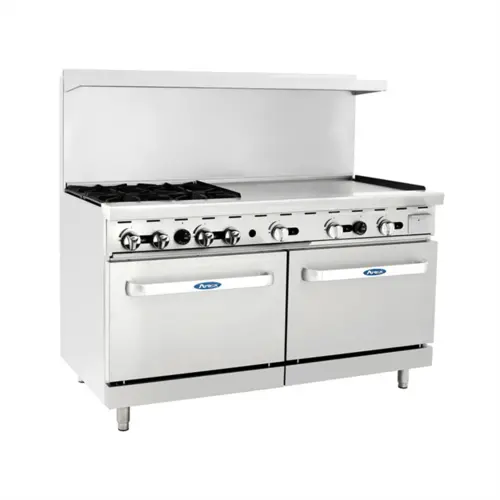 Atosa Agr-4B36Gr 60" Cookrite Commercial Gas Range – 36" Griddle, Dual Fuel | Denson Cfe 1