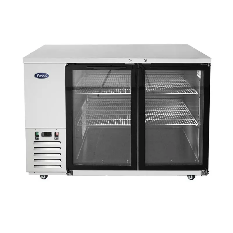 Atosa Mbb59Ggr Glass-Door Back Bar Cooler – 59" Stainless Steel Beverage Chiller | Denson Cfe 1