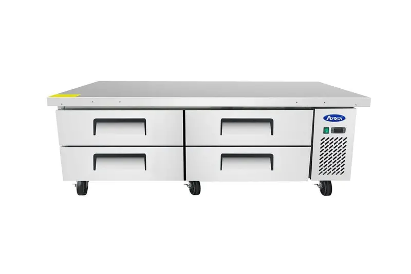 Atosa Mgf8453Gr 4-Drawer Stainless Steel Chef Base – 72" Workstation Refrigeration Unit | Denson Cfe 1