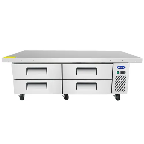 Atosa Mgf8454Gr Chef Base With Extended Countertop – Two-Section 76" Wide Prep Station 1