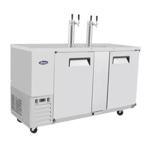 Atosa Mkc68Gr Dual-Faucet Tower Keg Cooler – 68" Height, Stainless Steel Build 1