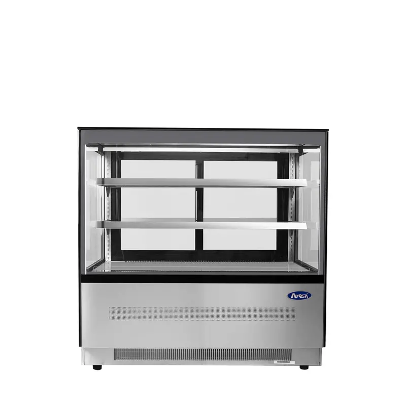 Atosa Rdcs-48 Two-Tier Glass-Door Refrigerated Pastry Display Case | Denson Cfe 1