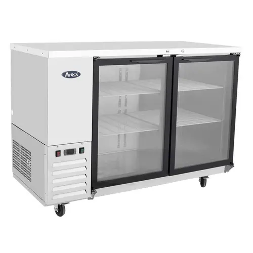 Atosa Sbb48Ggraus1 48" Two-Door Glass-Back Bar Refrigerator – Stainless Frame | Denson Cfe 1