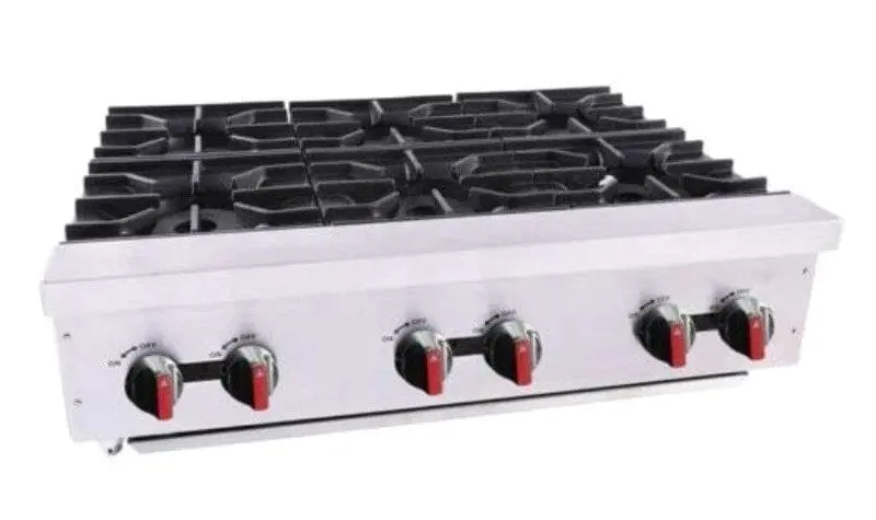 Bakemax Bafa6M-36 Natural Gas Countertop Hotplate – 19,500 Btu, Compact Design | Denson Cfe 1