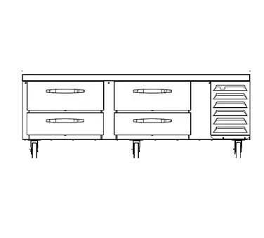 Beverage-Air Wtrcs72Hc 72-Inch Stainless Steel Worktop Cook Stand Refrigerator 1