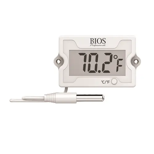 Bios Dt157 Panel-Mount Temperature Probe: 10-Foot Cable, Waterproof Sensor, -4°F To 122°F | Industrial Monitoring Thermometer By Denson Cfe 1