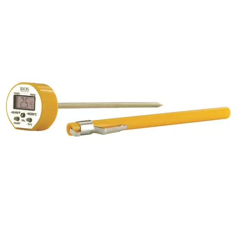 Bios Ps100 Stainless Steel Pocket Thermometer: Water-Resistant, Calibratable Lcd Display | Compact Instant-Read Thermometer By Denson Cfe 1
