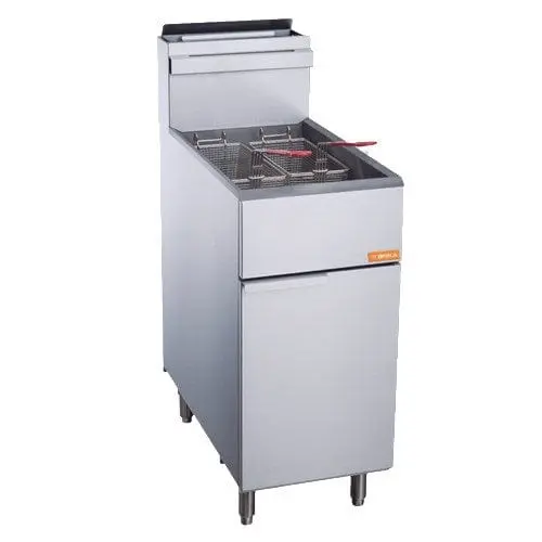 Brika Bfr-50 50-Lb Propane Floor Fryer – Tube-Fired Commercial Deep Fryer 1