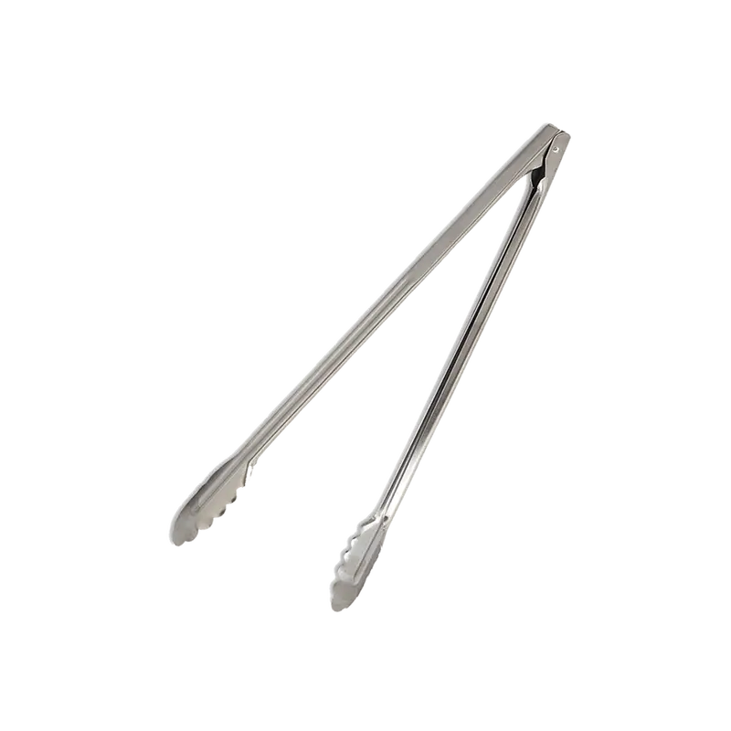 Browne 4511 9.5-Inch Heavy-Duty Stainless Steel Utility Tongs — Ergonomic Coil Spring Design | Denson Cfe 1