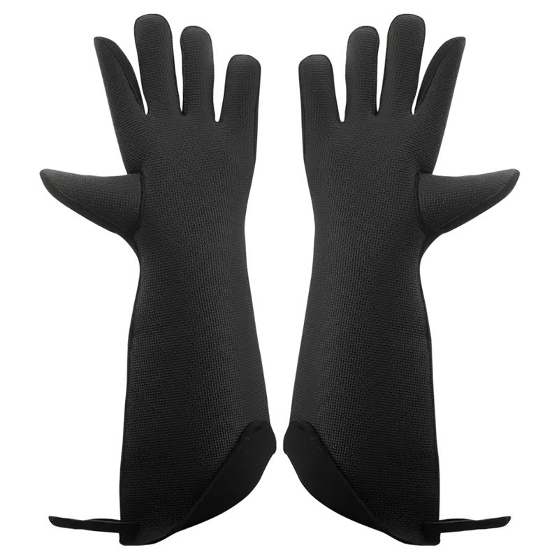 Browne 5430702 Kitchen Grips Five-Finger Cut-Resistant Glove (17", Black Flxaprene) 1
