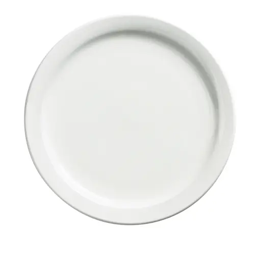 Browne 563963 White Porcelain Dessert Plate: 7.25" Diameter – Case Of 12 1