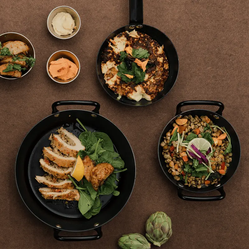 Browne 573748 Thermalloy Carbon Steel Fry Pan — 7.8-Inch (20 Cm), Dual-Handle, Black Finish | Denson Cfe 1