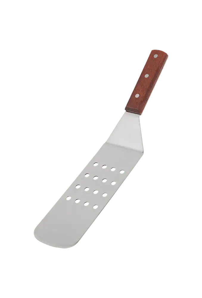 Browne 574314P 8" Stainless Steel Perforated Turner – Hardwood Handle, 14.5" Total Length 1