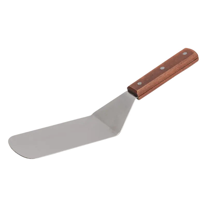Browne 574317 6.5" Solid Stainless Steel Turner With Wood Handle | Denson Cfe 1