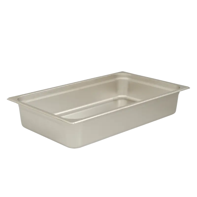 Browne 5781104 Full-Size 4" Deep Steam Table Pan – 24-Gauge Anti-Jam Stainless Steel | Denson Cfe 1