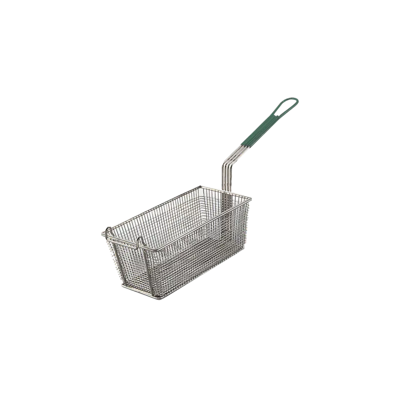 Browne 79204 13" × 5.5" Rectangular Fry Basket With Green-Coated Handle – Denson Cfe 1