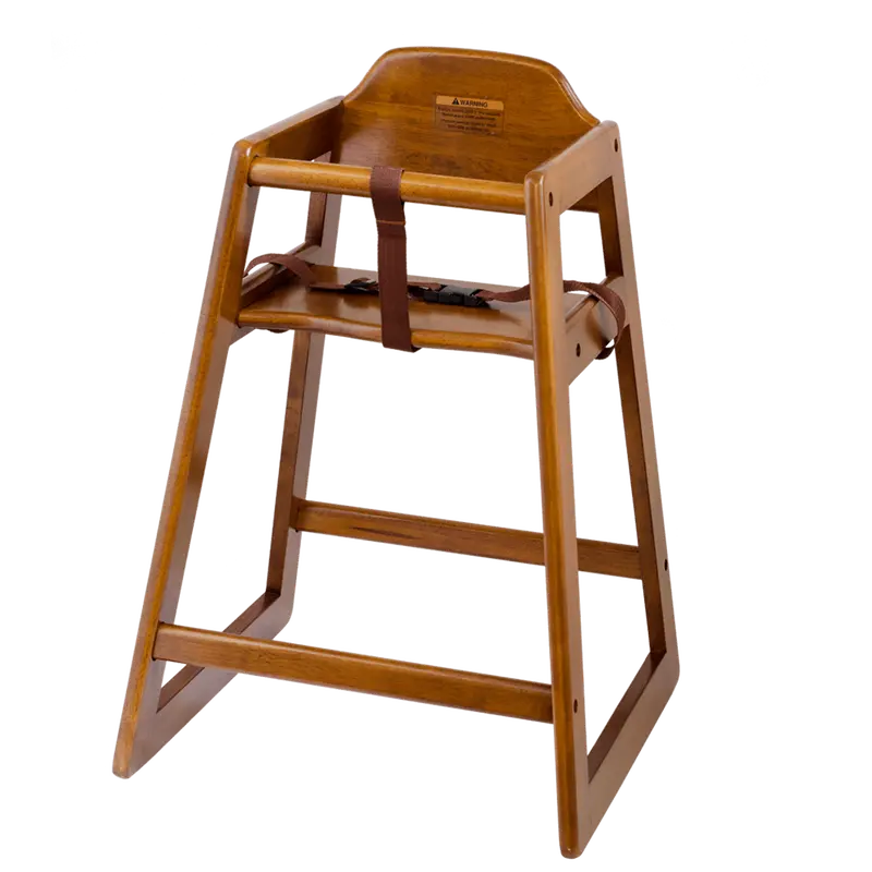 Browne 80976 Walnut-Finish Wooden High Chair – Flat-Pack, Unassembled 1