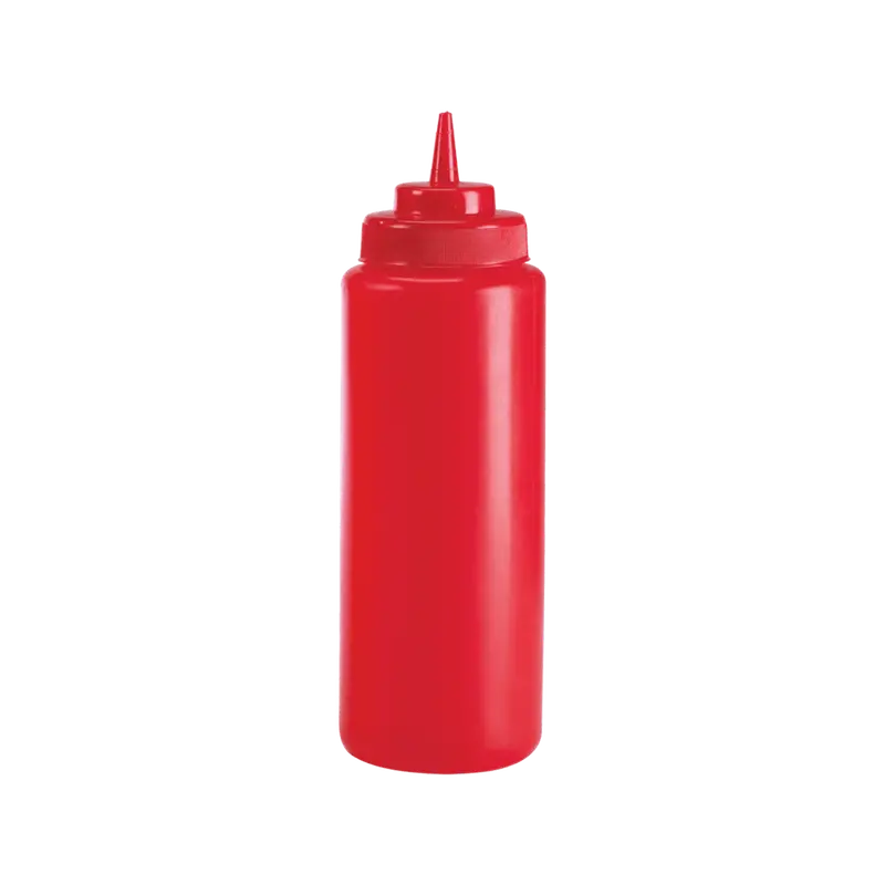 Browne Red 24 Oz Wide-Mouth Squeeze Dispenser – Leak-Resistant Design | Denson Cfe 1