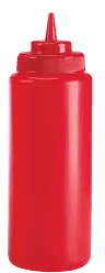 Browne Red Wide-Mouth 16 Oz Squeeze Bottles – Set Of 6 (473 Ml Each) | Denson Cfe 1