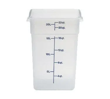 Cambro 22Sfspp190 Camsquare 22 Qt Translucent Square Storage Bin – Polypropylene Construction 1