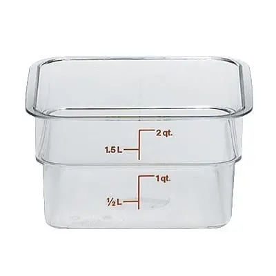 Cambro 2Sfscw135 Camsquare 2-Quart Clear Polycarbonate Food Storage Container 1