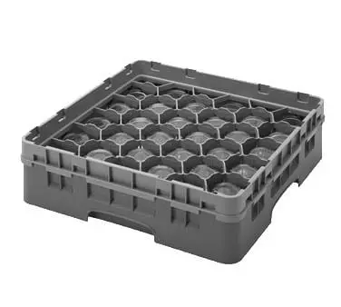 Cambro 30S318151 Full-Size Glass Rack – 30-Compartment Soft Gray Camrack With Extender 1