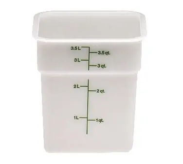 Cambro 4Sfsp148 Nsf-Certified 4-Quart White Square Food Storage Container – Dishwasher Safe 1