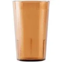 Cambro 950P153 Amber Plastic Tumbler – 9.8 Oz Stackable Drinkware 1