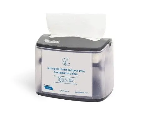 Cascades Pro Di100 Grey Tandem Interfold Napkin Dispenser – Tabletop, High-Capacity | Denson Cfe 1