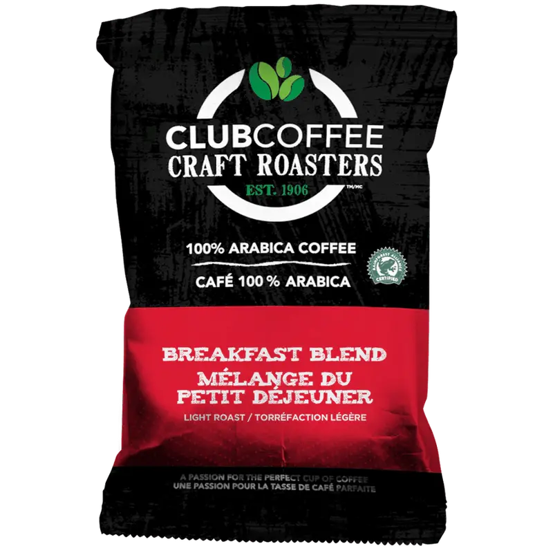 Club Coffee Craft Roasters Breakfast Blend – 64 × 2 Oz Fractional Packets Per Case 1