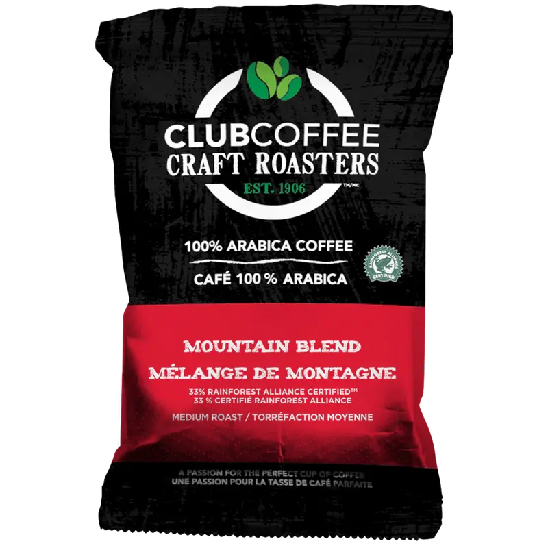Club Coffee Craft Roasters Mountain Blend Instant Coffee | 64 × 2 Oz Fractional Packets Per Case | Denson Cfe 1