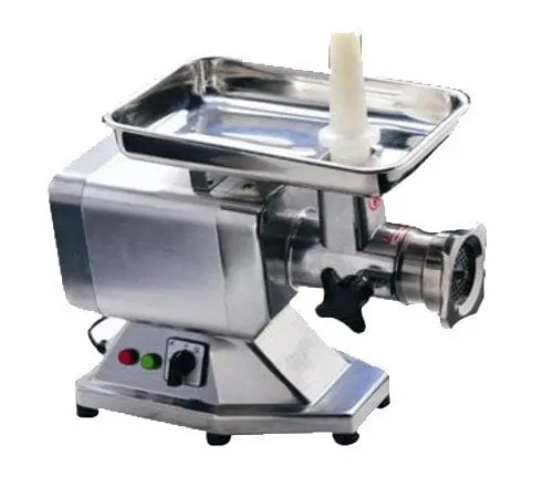 Commercial Meat Grinder – 1.5 Hp, 660 Lb/Hr Output, Anodized Aluminum & Stainless Steel Construction, Dual Cutting Plates & Emergency Stop 1