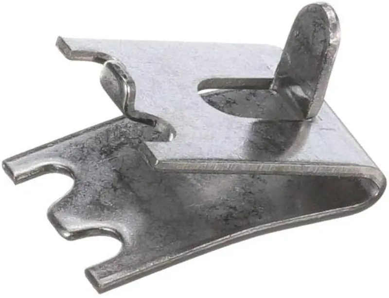 Component Hardware Snap-In Shelf Support Clip – 7/8" Wide, Stainless Steel, T30-5130 1
