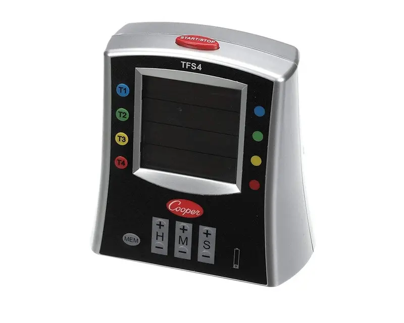 Cooper Tfs4-01 Four-Station Lcd Timer With Audible Alerts And Dual Countdown/Count-Up Mode 1
