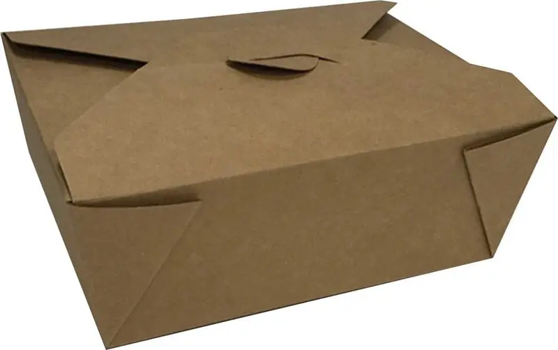 Cop908-D Kraft Paperboard Fried Chicken Takeout Box – 45 Oz, 6.75" X 5.5" X 2.5", 300 Per Case | Denson Cfe 1