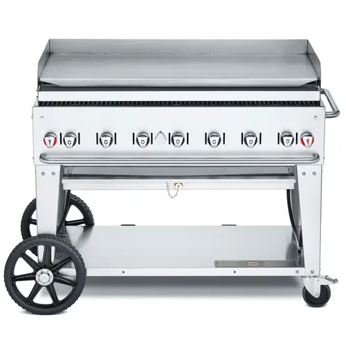 Crown Verity Cv-Mg-48 48-Inch Mobile Griddle With Stainless Steel Frame | Denson Cfe 1