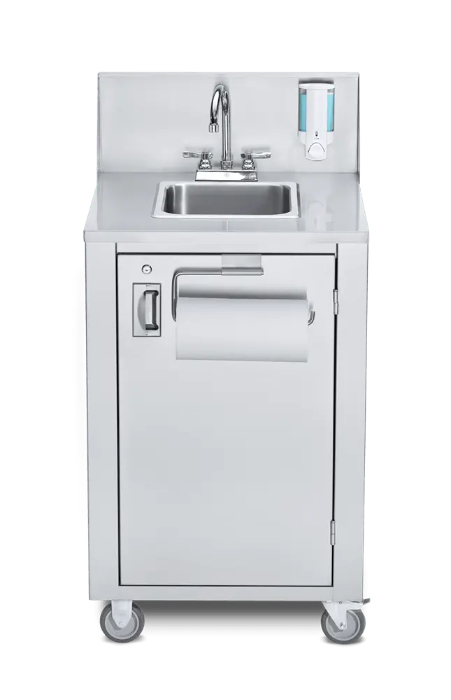 Crown Verity Cv-Phs-4C Touchless Portable Sink – 38.3" H, 6" Bowl, Integrated Soap Dispenser | Denson Cfe 1
